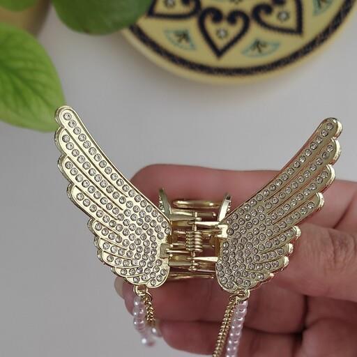 کلیپس  بال فرشته اصلی تمام نگین آویز دار کیفیت بالا وارداتی اندازه خود گیره 3سانت